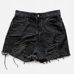 Pacsun black denim shorts